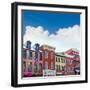 Georgetown Historical District Townhouses Facades Washington DC in USA-holbox-Framed Photographic Print