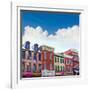 Georgetown Historical District Townhouses Facades Washington DC in USA-holbox-Framed Photographic Print