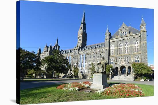 Georgetown University Main Building in Washington DC - United States-Orhan-Stretched Canvas
