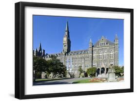 Georgetown University Main Building in Washington DC - United States-Orhan-Framed Photographic Print