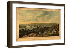 Georgetown, Washington DC - Panoramic Map-Lantern Press-Framed Art Print