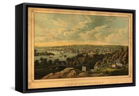 Georgetown, Washington DC - Panoramic Map-Lantern Press-Framed Stretched Canvas