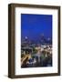 Georgia, Atlanta, Centennial Olympic Park, Elevated City View, Dusk-Walter Bibikow-Framed Photographic Print