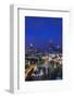 Georgia, Atlanta, Centennial Olympic Park, Elevated City View, Dusk-Walter Bibikow-Framed Photographic Print