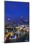 Georgia, Atlanta, Centennial Olympic Park, Elevated City View, Dusk-Walter Bibikow-Mounted Photographic Print