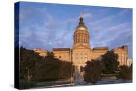 Georgia, Atlanta, Georgia State Capitol Building at Dawn-Walter Bibikow-Stretched Canvas