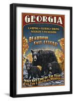 Georgia - Bear Family-Lantern Press-Framed Art Print