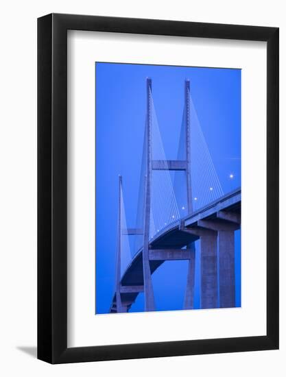 Georgia, Brunswick, Sidney Lanier Bridge, across the Brunswick River-Walter Bibikow-Framed Photographic Print