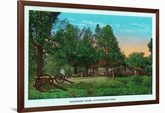 Georgia - Chickamauga Park View of Snodgrass House-Lantern Press-Framed Art Print
