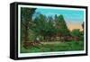 Georgia - Chickamauga Park View of Snodgrass House-Lantern Press-Framed Stretched Canvas