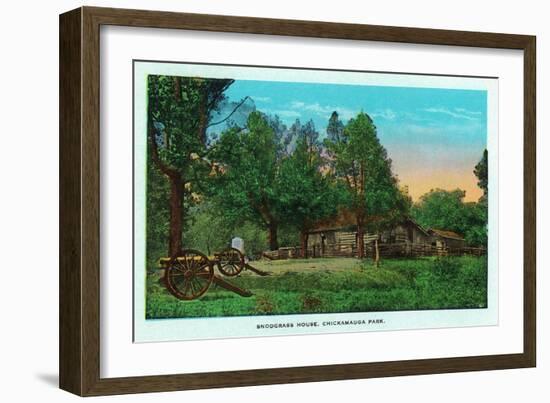 Georgia - Chickamauga Park View of Snodgrass House-Lantern Press-Framed Art Print