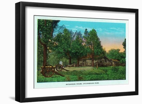 Georgia - Chickamauga Park View of Snodgrass House-Lantern Press-Framed Art Print