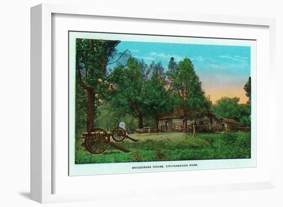 Georgia - Chickamauga Park View of Snodgrass House-Lantern Press-Framed Art Print