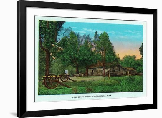 Georgia - Chickamauga Park View of Snodgrass House-Lantern Press-Framed Premium Giclee Print