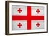 Georgia Flag Design with Wood Patterning - Flags of the World Series-Philippe Hugonnard-Framed Art Print