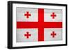 Georgia Flag Design with Wood Patterning - Flags of the World Series-Philippe Hugonnard-Framed Art Print