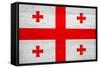 Georgia Flag Design with Wood Patterning - Flags of the World Series-Philippe Hugonnard-Framed Stretched Canvas