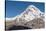 Georgia, Georgian Military Highway, Kazbegi-Stepantsminda. Gergeti Trinity Church and Mt. Kazbek.-Walter Bibikow-Stretched Canvas