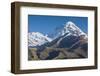 Georgia, Georgian Military Highway, Kazbegi-Stepantsminda. Mt. Kazbek.-Walter Bibikow-Framed Photographic Print