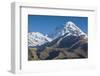 Georgia, Georgian Military Highway, Kazbegi-Stepantsminda. Mt. Kazbek.-Walter Bibikow-Framed Photographic Print