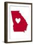 Georgia - Heart Design-Lantern Press-Framed Art Print