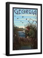 Georgia - Hunter and Lake-Lantern Press-Framed Art Print