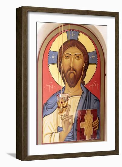 Georgia, Kakheti. Religious Art at the David Gareja Monastery-Alida Latham-Framed Photographic Print