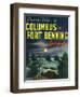 Georgia, Large Letters, Columbus and Fort Benning-Lantern Press-Framed Art Print