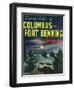 Georgia, Large Letters, Columbus and Fort Benning-Lantern Press-Framed Art Print