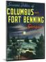 Georgia, Large Letters, Columbus and Fort Benning-Lantern Press-Mounted Art Print