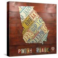 Georgia Map-Design Turnpike-Stretched Canvas