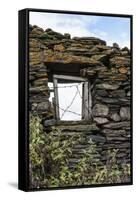 Georgia, Mtskheta, Juta. A Window in a Stone Wall, Covered with Barbed Wire-Alida Latham-Framed Stretched Canvas