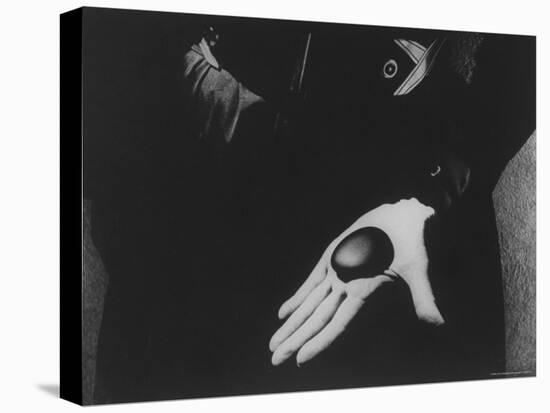 Georgia O'Keeffe Holding One of Her Favorite Stones in Her Palm-John Loengard-Stretched Canvas