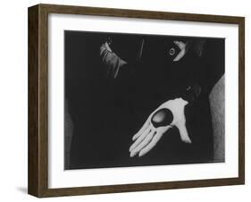 Georgia O'Keeffe Holding One of Her Favorite Stones in Her Palm-John Loengard-Framed Premium Photographic Print