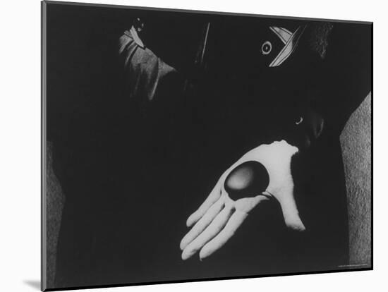 Georgia O'Keeffe Holding One of Her Favorite Stones in Her Palm-John Loengard-Mounted Premium Photographic Print