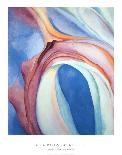 White Rose with Larkspur-Georgia O'Keeffe-Art Print