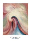 White Rose with Larkspur-Georgia O'Keeffe-Art Print