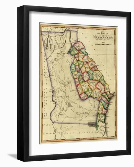 Georgia - Panoramic Map-Lantern Press-Framed Art Print