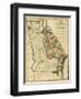 Georgia - Panoramic Map-Lantern Press-Framed Art Print