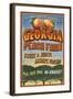 Georgia - Peach Farm-Lantern Press-Framed Art Print