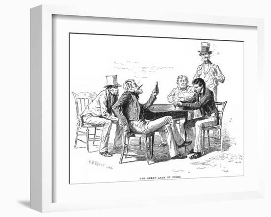 Georgia: Poker Game, 1840s-Arthur Burdett Frost-Framed Giclee Print