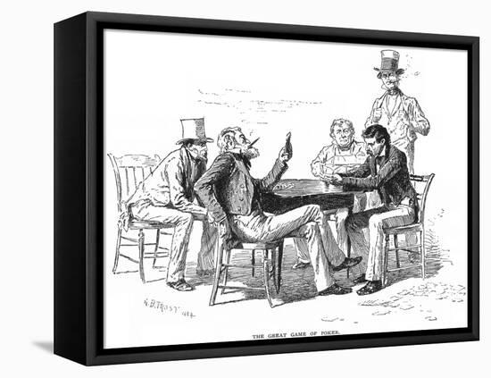 Georgia: Poker Game, 1840s-Arthur Burdett Frost-Framed Stretched Canvas