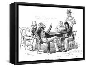 Georgia: Poker Game, 1840s-Arthur Burdett Frost-Framed Stretched Canvas