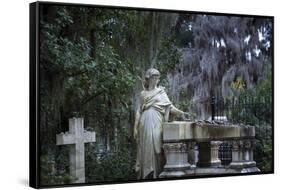 Georgia, Savannah, Bonaventure Cemetery, Famous For Its Beautifully Appointed Tombs Adorned With An-John Coletti-Framed Stretched Canvas