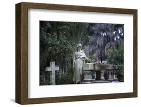 Georgia, Savannah, Bonaventure Cemetery, Famous For Its Beautifully Appointed Tombs Adorned With An-John Coletti-Framed Photographic Print