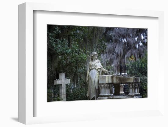 Georgia, Savannah, Bonaventure Cemetery, Famous For Its Beautifully Appointed Tombs Adorned With An-John Coletti-Framed Photographic Print