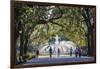 Georgia, Savannah, Fountain in Forsyth Park-Walter Bibikow-Framed Photographic Print