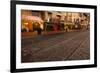 Georgia, Savannah, Rail Tracks Along Historic River Street-Joanne Wells-Framed Photographic Print