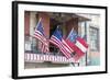 Georgia, Savannah, River Street, Flags-Jim Engelbrecht-Framed Photographic Print