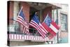 Georgia, Savannah, River Street, Flags-Jim Engelbrecht-Stretched Canvas